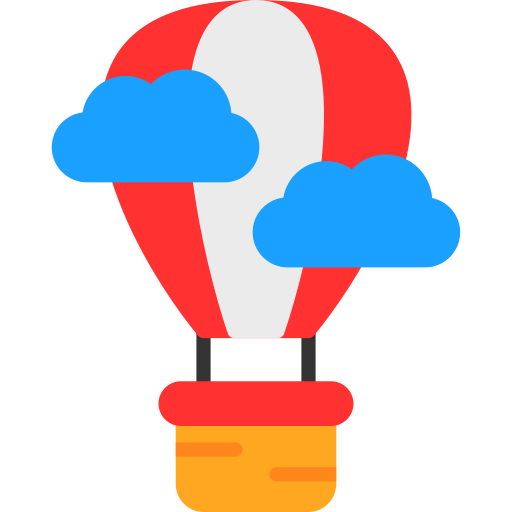 Воздушный шар Generic color fill иконка