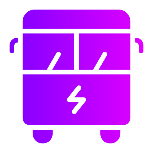 Autobús eléctrico Generic gradient fill icono