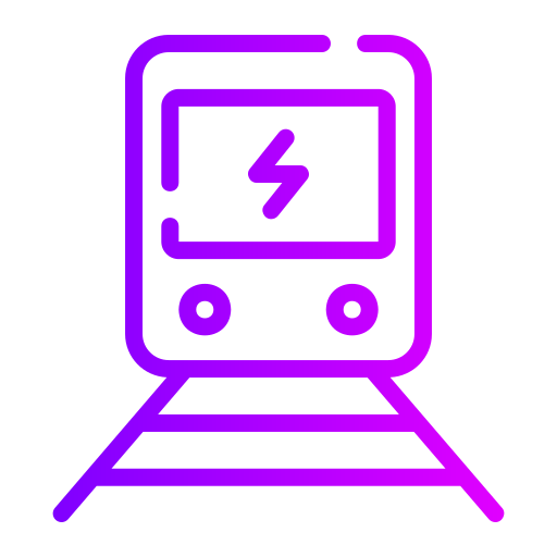 train électrique Generic gradient outline Icône