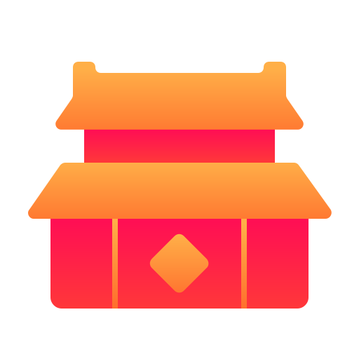 chinese tempel Generic gradient fill icoon