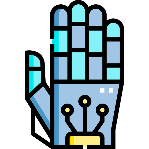 Bionic hand Detailed Straight Lineal color icon