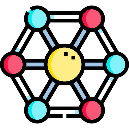 Molecule Detailed Straight Lineal color icon