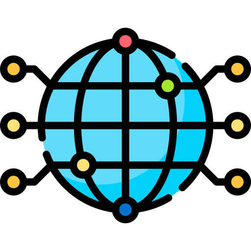 글로벌 네트워크 Special Lineal color icon