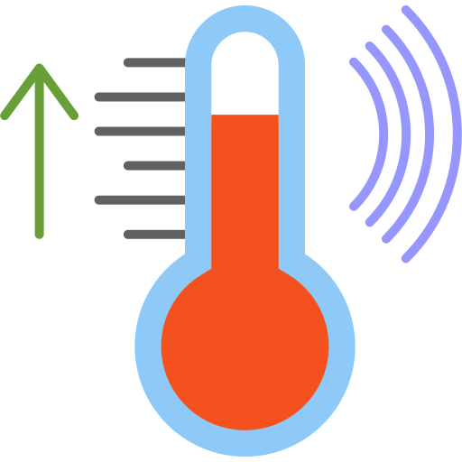 slimme temperatuur Generic Flat icoon