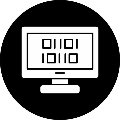 Binary code Generic black fill icon