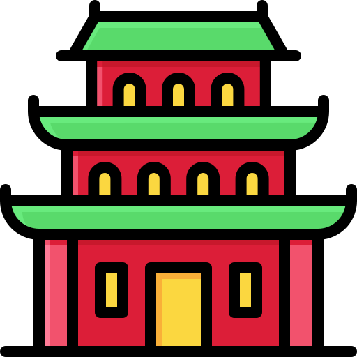 pagoda Generic color lineal-color icono
