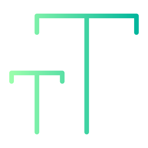 lettertype Generic gradient outline icoon