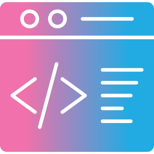 códigos del sitio web Generic gradient fill icono