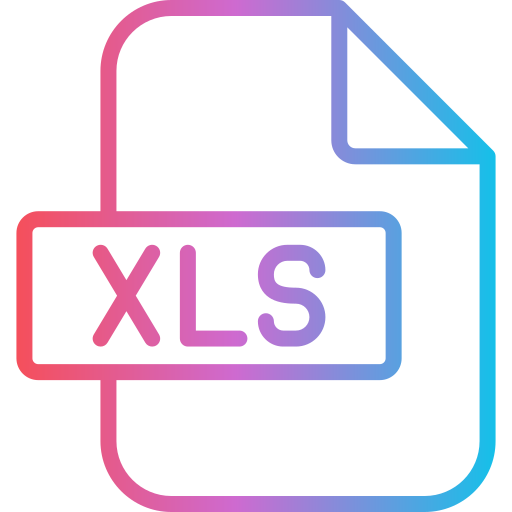 xls Generic gradient outline icon