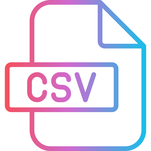 csv Generic gradient outline icono