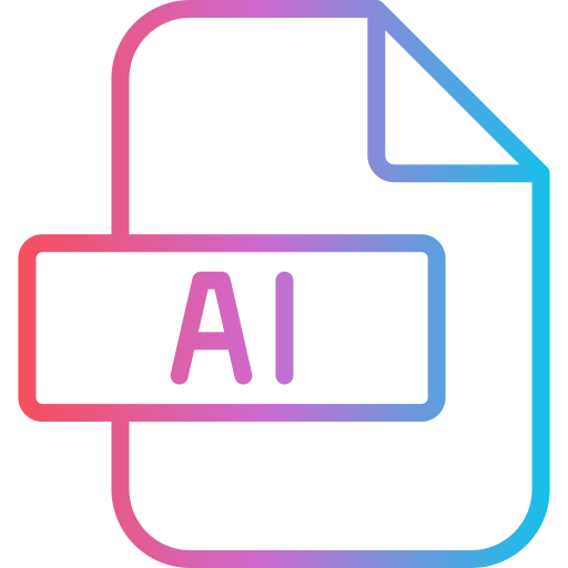 AI Generic gradient outline icon