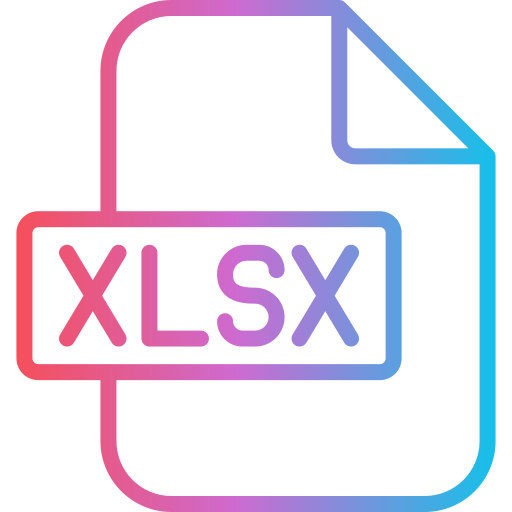 xlsx Generic gradient outline Ícone