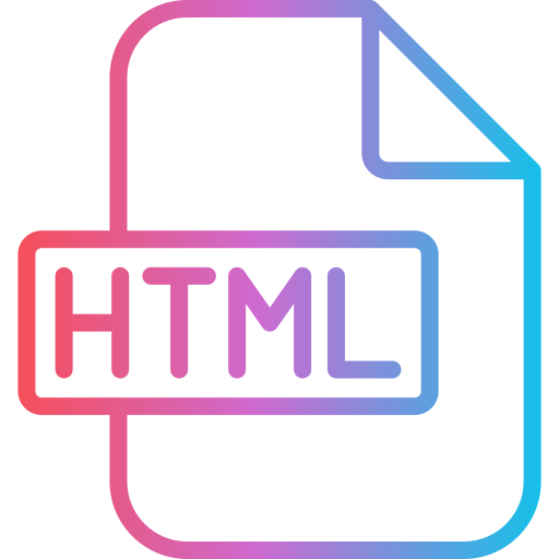 html Generic gradient outline icono