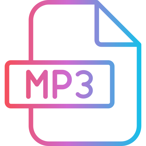 mp3 Generic gradient outline icono