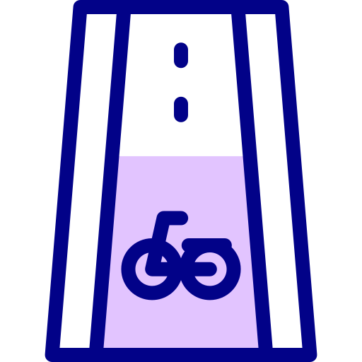 自転車 Detailed Mixed Lineal color icon