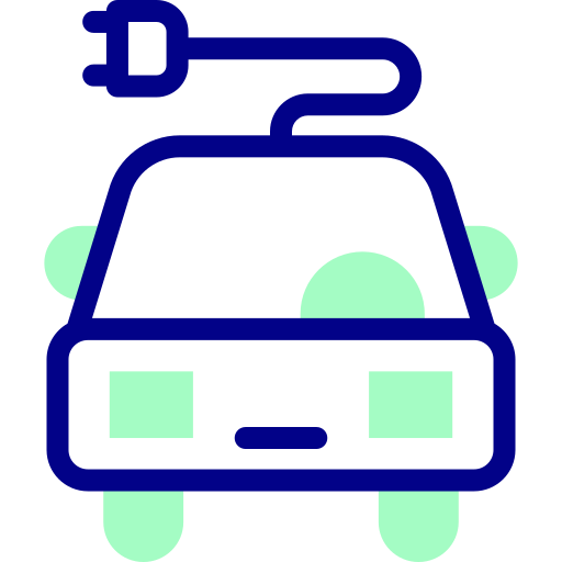 samochód elektryczny Detailed Mixed Lineal color ikona