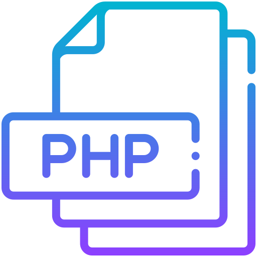 PHP Generic gradient outline icon