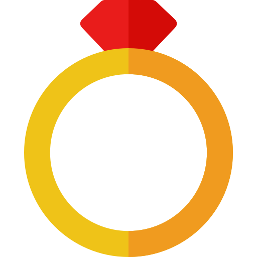 anillo de compromiso Generic color fill icono