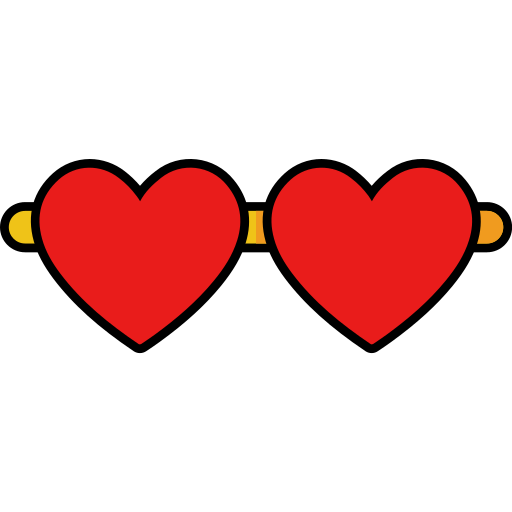 Heart glasses Generic color lineal-color icon