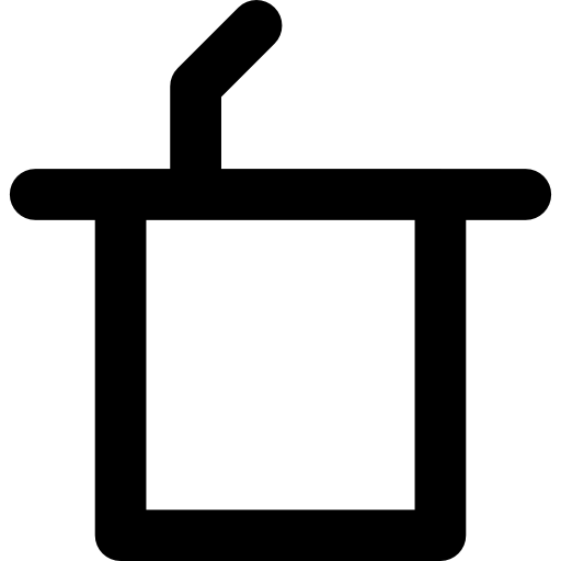 podium Basic Rounded Lineal icon