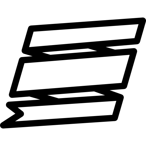 wstążka Basic Rounded Lineal ikona