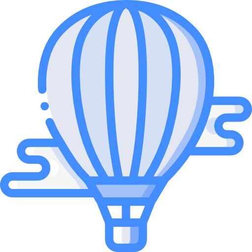 heteluchtballon Basic Miscellany Blue icoon