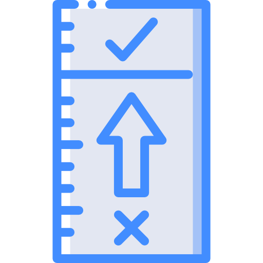 Height Basic Miscellany Blue icon