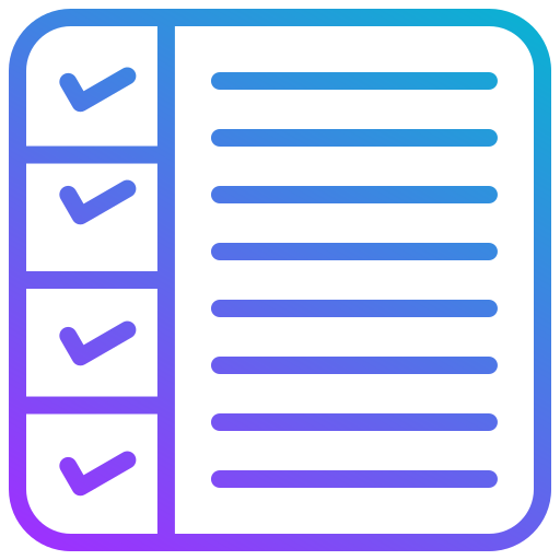 Task Generic gradient outline icon