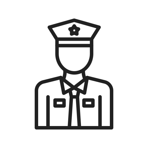 polizia stradale Generic black outline icona