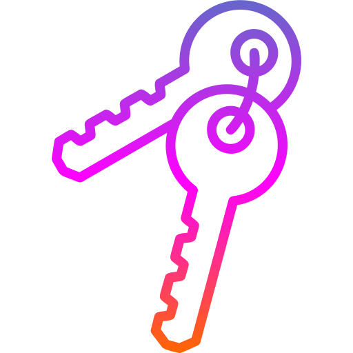 Keys Generic gradient outline icon