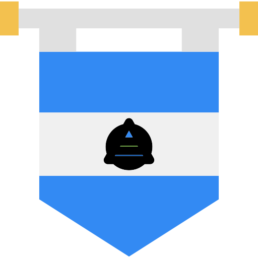 ニカラグア Generic color fill icon