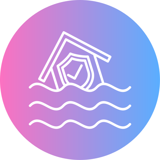 Flooded house Generic gradient fill icon