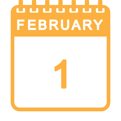 February Generic color fill icon