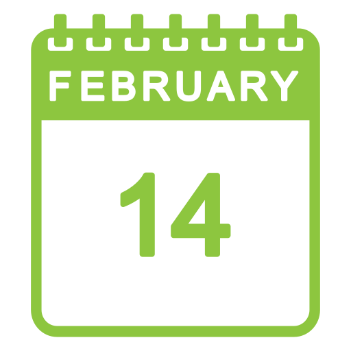 February Generic color fill icon