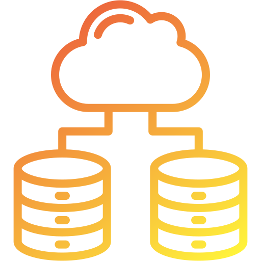 Cloud database Generic gradient outline icon