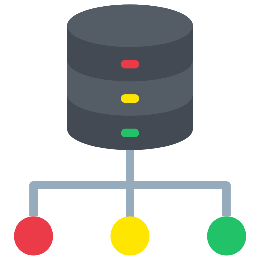 baza danych Generic color fill ikona