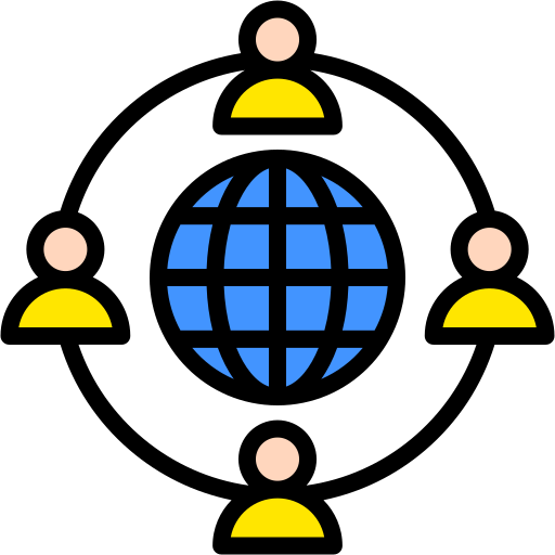 wereldwijde verbinding Generic color lineal-color icoon