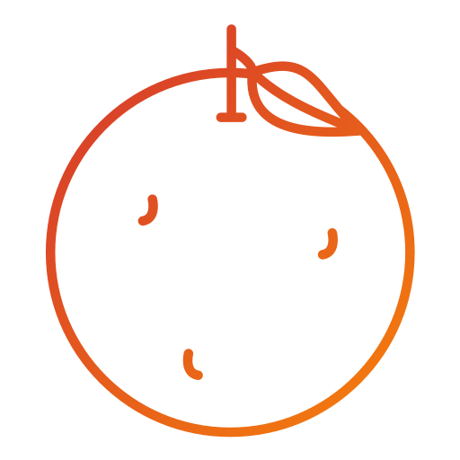 mandarina Generic gradient outline icono