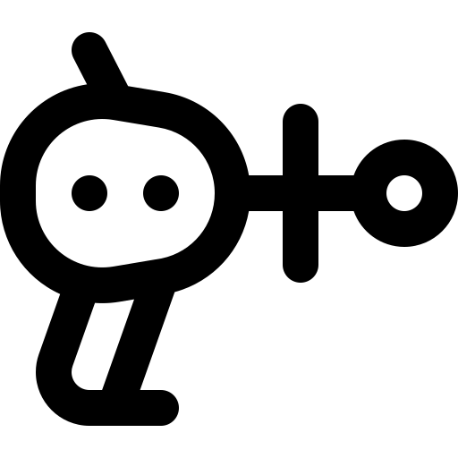 pistolet kosmiczny Super Basic Orbit Outline ikona