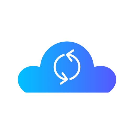 sincronización en la nube Generic gradient fill icono