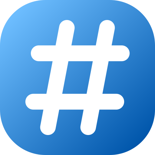hashtag Generic gradient fill icoon