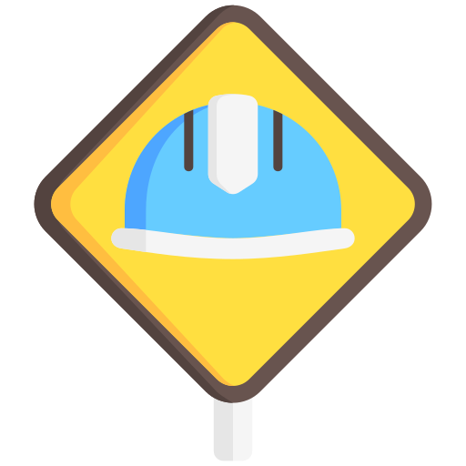 Construction sign Generic color fill icon