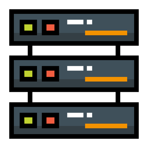 almacenamiento del servidor Generic color lineal-color icono