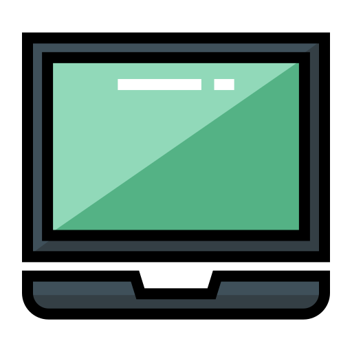 pantalla de portátil Generic color lineal-color icono