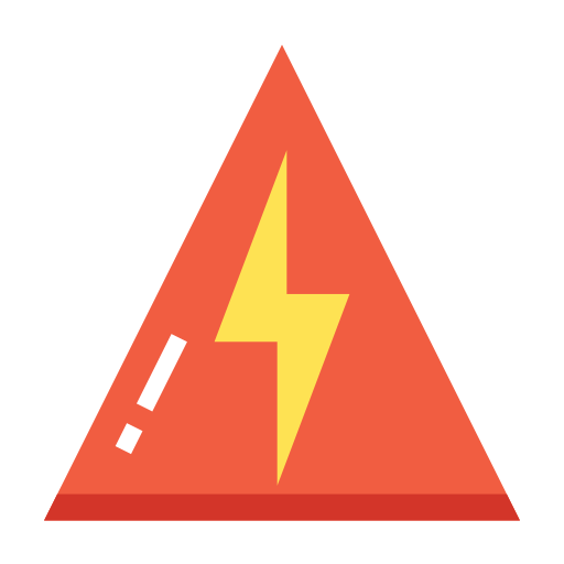 znak informujący o niebezpieczeństwie Generic color fill ikona