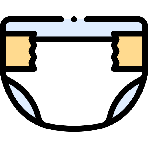 Diaper Detailed Rounded Lineal color icon
