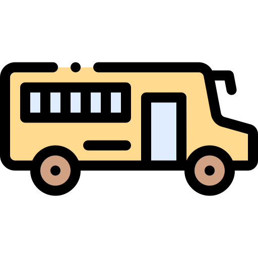 Ônibus escolar Detailed Rounded Lineal color Ícone