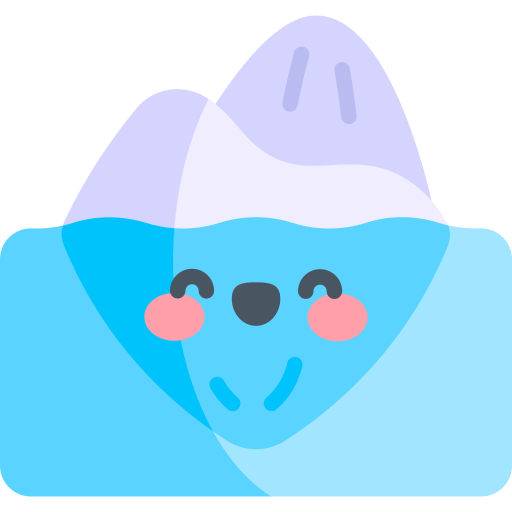Iceberg  Kawaii Flat icon