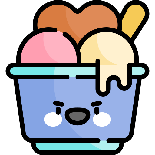 アイスクリーム Kawaii Lineal color icon