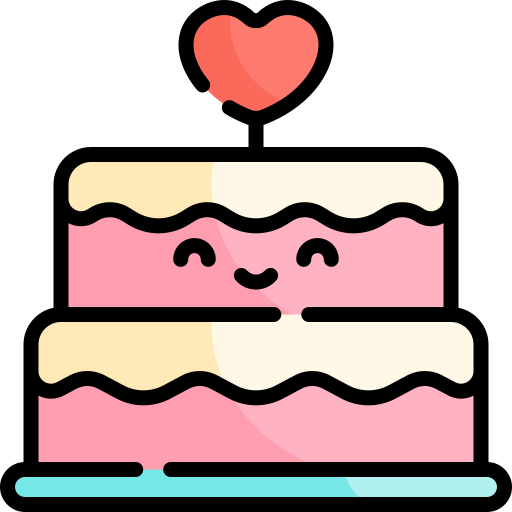 Cake Kawaii Lineal color icon